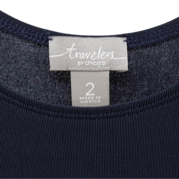 Chico's Travelers Black Closet Staple Capsule Minimalist Tank Size 12/L - Picture 4 of 7